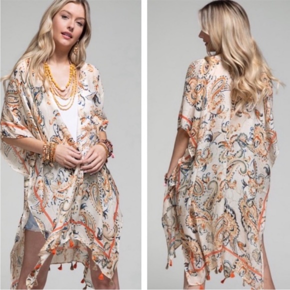 L.I.B New York Kimono One Size New! - Picture 2 of 7